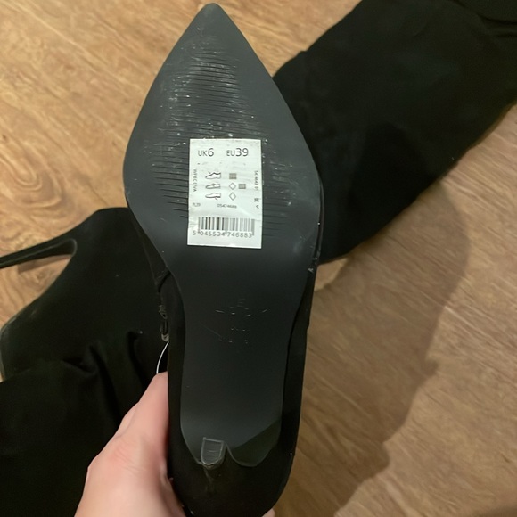 New Black suede over the knee boots - wide fit - Picture 2 of 3